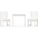 vidaXL 3-Tlg Garten-Bistro-Set Massivholz Kiefer Café-Set, 1 Tisch einschl. 2 Stühle