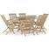 vidaXL Salon Jardin 7 pcs À Manger Avec Table et Chaise Ensemble repas de patio