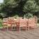 vidaXL natural douglas Garden Patio Dining Set, 1 Table incl. 6 Chairs
