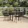 vidaXL black Patio Dining Set, 1 Table incl. 4 Chairs