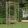 vidaXL With Pergola 45.7 x 20.5 x 86.6 in Brown Garden Bench