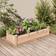 vidaXL Jardinera Arriate Con Forro Madera Maciza Abeto 120x45x25 cm - Marrón