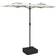 vidaXL Parasol parasoldug LED-lys sandhvid