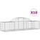 vidaXL Gabionkurver Buede 10 Stk 200 x 50 x 40/60 cm