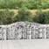 vidaXL buede gabionkurve 2 stk. 400x50x80/100 galvaniseret jern 50x100cm