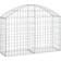 vidaXL cm Arched Gabion Basket Galvanised Iron Mesh Wire Stone Basket