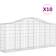 vidaXL Cesti Gabbioni Ad Arco 10 pz 200x30x80/100 cm Ferro Zincato