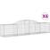 vidaXL Gabioner bågformade 6 st 300x50x60/80 galvaniserat järn