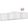 vidaXL Cesti Gabbioni Ad Arco 7 Pz 400x50x80/100 cm Ferro Zincato