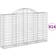 vidaXL Cesti Gabbioni Ad Arco 14 pz 200x30x120/140 cm Ferro Zincato
