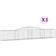 vidaXL Cesti Gabbioni Ad Arco 3 pz 400x50x60/80 cm Ferro Zincato - Argento 50x100cm