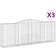 vidaXL Cesti Gabbioni Ad Arco 3 pz 400x50x140/160 cm Ferro Zincato