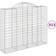 vidaXL Gabionkurver Buede 13 Stk 200x50x160/180 cm Galvanisert Jern
