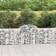 vidaXL Cesti Gabbioni Ad Arco 7 Pz 200x30x80/100 cm Ferro Zincato