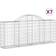 vidaXL Cesti Gabbioni Ad Arco 7 Pz 200x30x80/100 cm Ferro Zincato