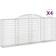 vidaXL 300 cm/ 4 Arched Gabion Basket Cage