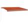 vidaXL Retrattile Manuale 400x350 cm Arancione E Marrone