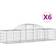 vidaXL Cesti Gabbioni Ad Arco 6 pz 200x50x40/60 cm Ferro Zincato