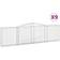 vidaXL Cesti Gabbioni Ad Arco 9 pz 400x30x100/120 cm Ferro Zincato