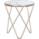 Beliani Ronde Avec Imitation Marbre Blanc Table Basse