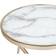 Beliani Ronde Avec Imitation Marbre Blanc Table Basse