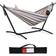 Pnaeut Double Hammock with Space Saving Steel Stand