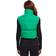 Fuinloth Women's High Stand Collar Lightweight Zip Crop Puffer Gilet - Bright Green