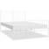 vidaXL headboard & footboard Metal Bed Frame with Headboard White Bed Base