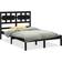 vidaXL Estructura De Cama De Madera Maciza Negra 140x200 cm