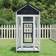 vidaXL Bird House Grey 91.5x53x170 Solid Wood Pine Grey