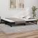 vidaXL Extendable Solid Pinewood Black Soffa 102cm