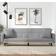 vidaXL Grau Sofa Zweisitzer, 3-Sitzer