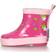 Playshoes kinder gummistiefel halbschaft sterne pink