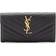 Saint Laurent Womens Black Monogrammed Quilted Leather Wallet One Only