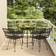vidaXL black Garden Patio Dining Set, 1 Table incl. 4 Chairs