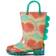 Western Chief Tie Dye Hearts Lighted PVC Rain Boot Girls Toddler Blue Boot