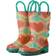 Western Chief Tie Dye Hearts Lighted PVC Rain Boot Girls Toddler Blue Boot