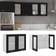 vidaXL Hanging Glass Engineered Wall Cabinet