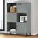 vidaXL grey Solid OSLO Book Shelf