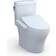 Toto Aquia IV Cube 2-piece 0.9/1.28 GPF Dual Flush Elongated Comfort Height Toilet in. White C2 Washlet Seat Included