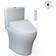 Toto Aquia IV Cube 2-piece 0.9/1.28 GPF Dual Flush Elongated Comfort Height Toilet in. White C2 Washlet Seat Included