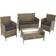 tectake Madeira Loungesæt, 1 borde inkl. 2 stole & 1 sofaer
