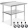 GRIDMANN NSF Silver Trolley Table 24x39.5"