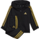 Adidas Infant Essentials Shiny Hooded Tracksuit - Black/Gold Metallic (HR5874)