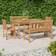 vidaXL 2x bench + chair Patio Dining Set, 1 Table incl. 4 Chairs