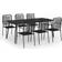 vidaXL 7 Garden Patio Dining Set, 1 Table incl. 6 Chairs