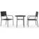 vidaXL black Garden Patio Dining Set