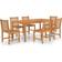 vidaXL 7 Solid Garden Patio Dining Set, 1 Table incl. 6 Chairs