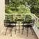 vidaXL black Garden Patio Dining Set, 1 Table incl. 4 Chairs