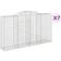 vidaXL Gabionkurver Buede 7 Stk 300x50x160/180 cm Galvanisert Jern
